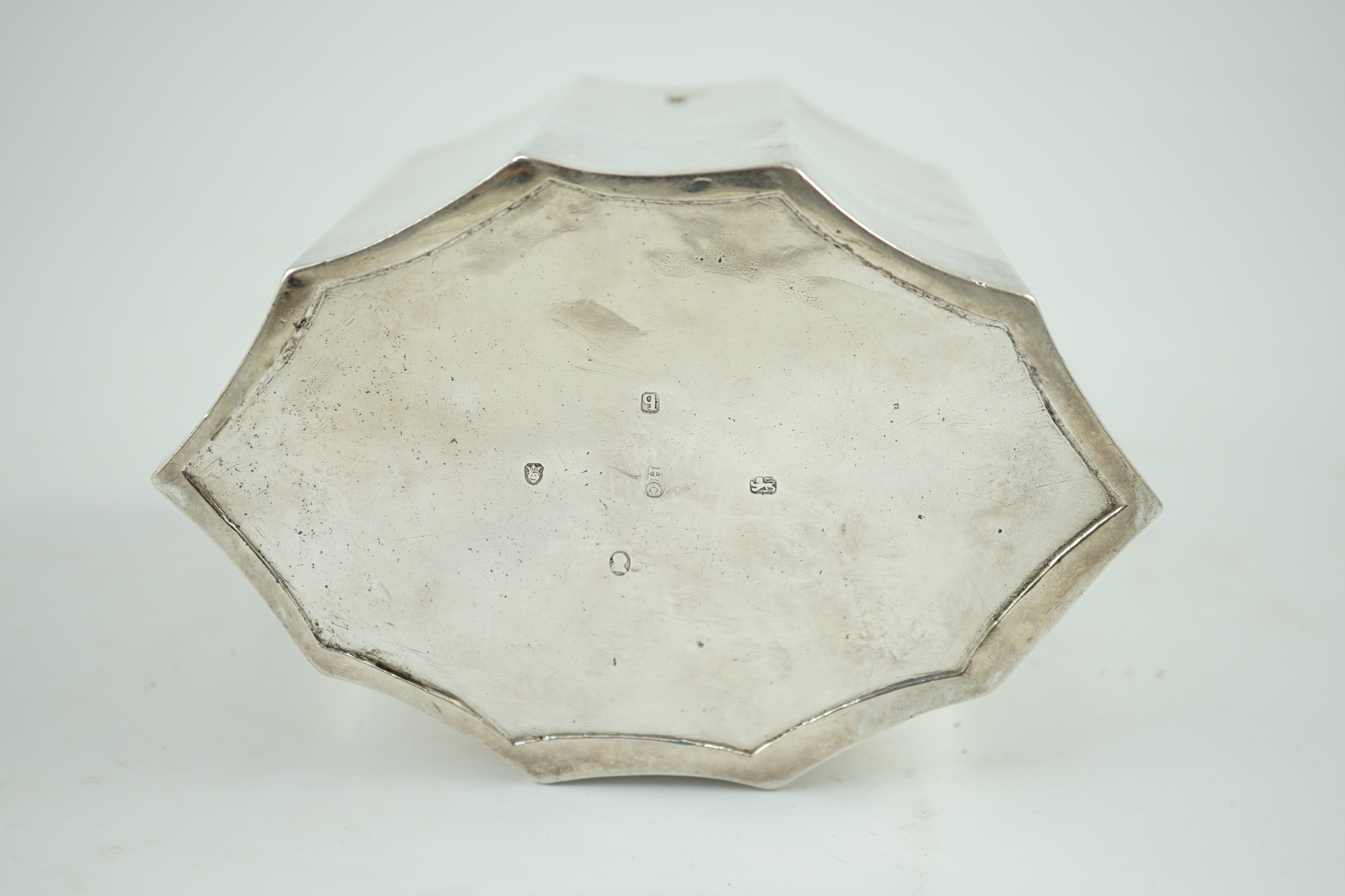 A George III oval tea caddy, by Henry Chawner